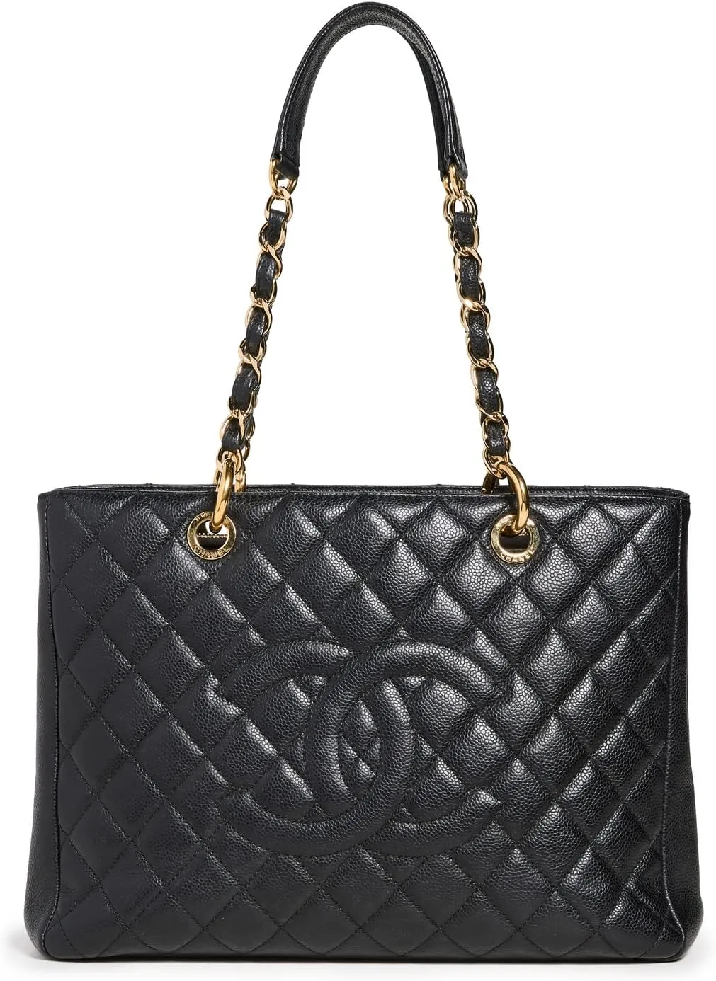 CHANEL Women's Pre-Loved Grand Shopping Tote Caviar