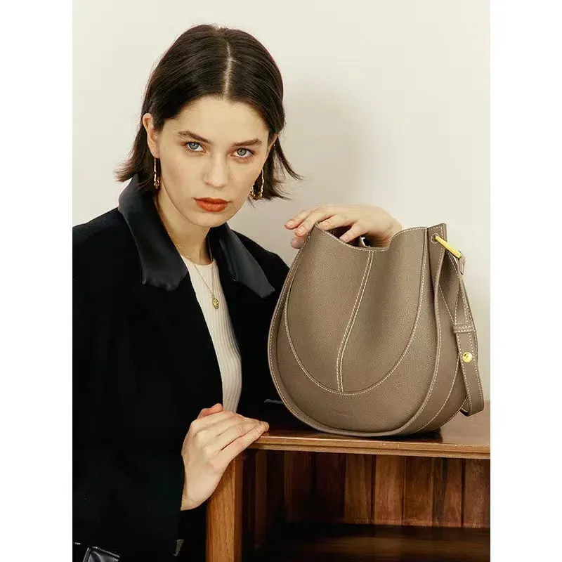 Chaya | Women's Leather Crossbody Messenger Saddle Bag