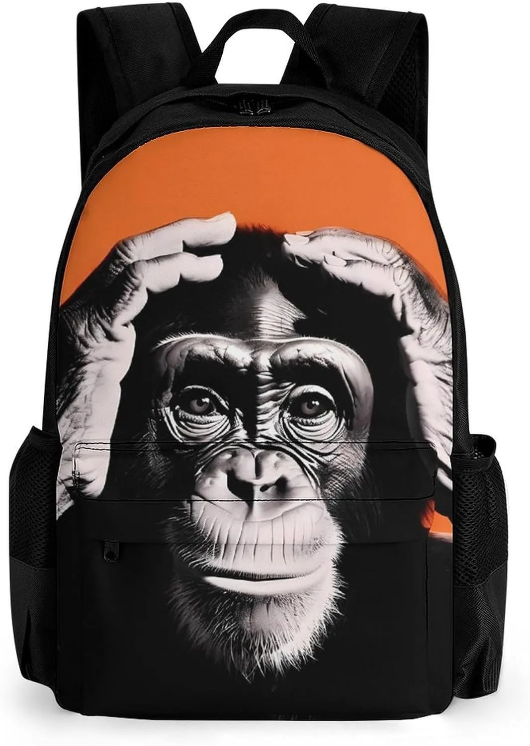 Chimp Upset Monkey Casual Backpack Lightweight Shoulders Bag Laptop Daypacks with Side Pocket for Workplace Travel
