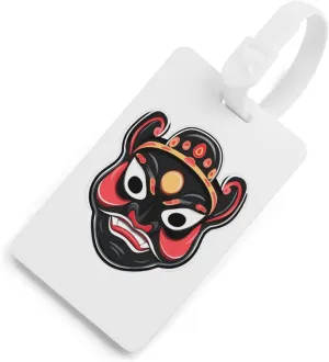 Chinese Beijing Opera Facial Mask Oriental Luggage Tag for Travel Bag Cute Suitcase Identify Labels Baggage Tags White-Style