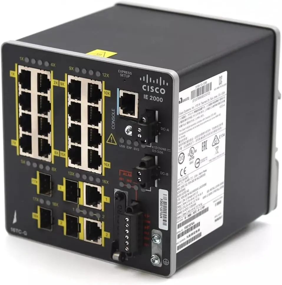 Cisco IE-2000-16TC-G-E 16-Port Industrial Ethernet Switch (Renewed)