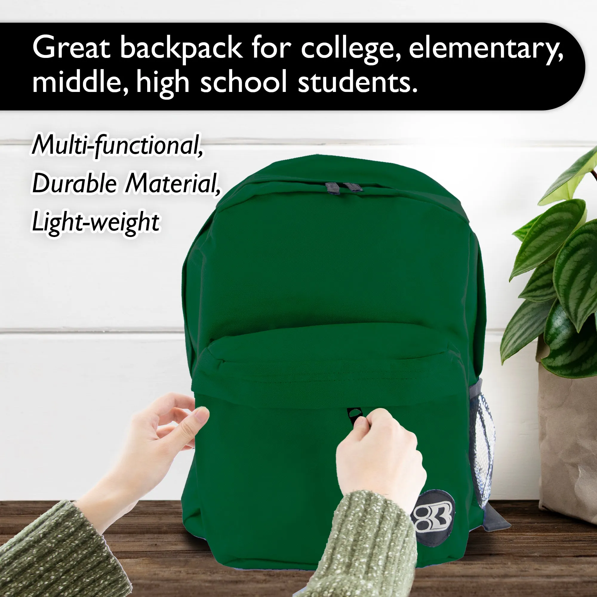 Classic 17" Green Backpack