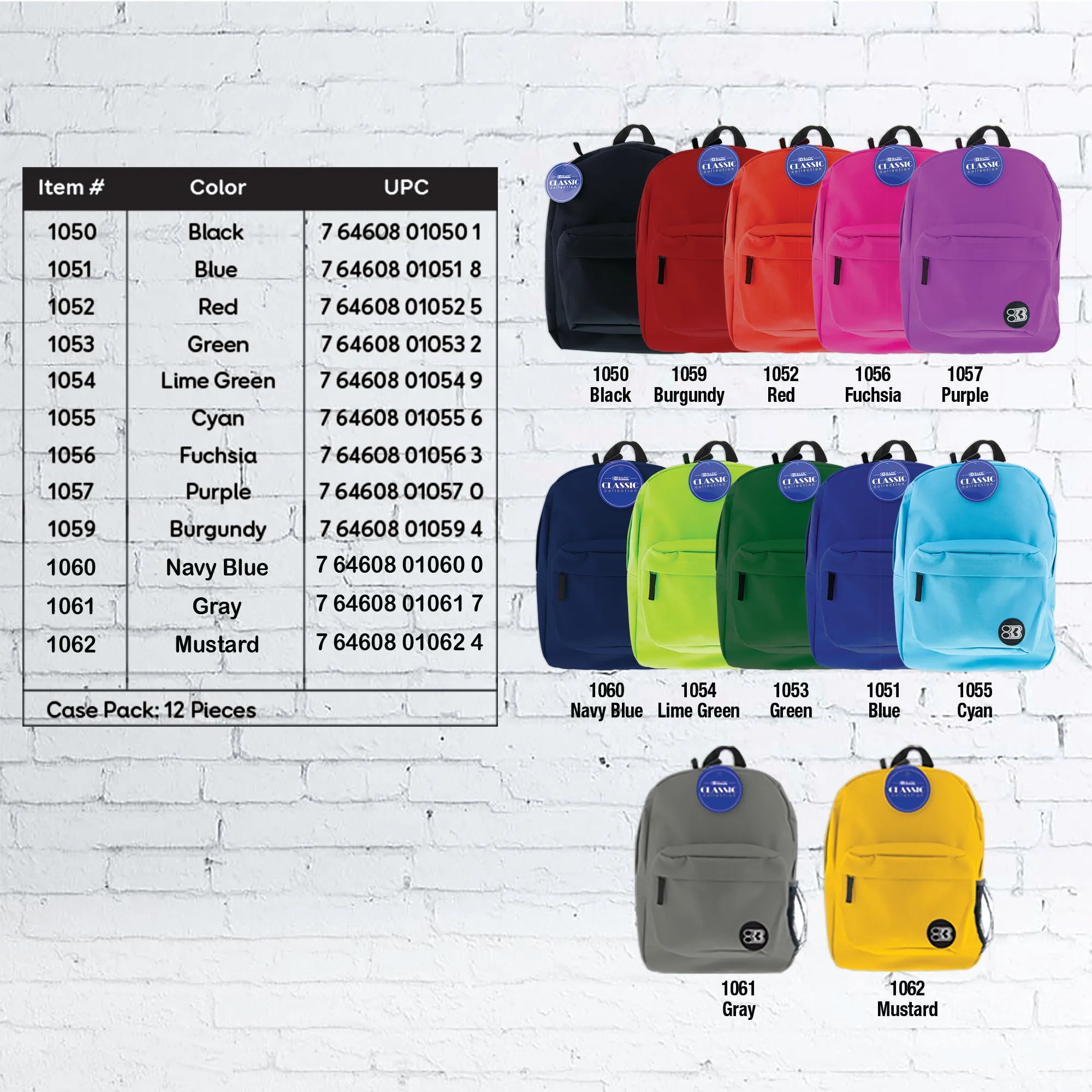 Classic 17" Purple Backpack