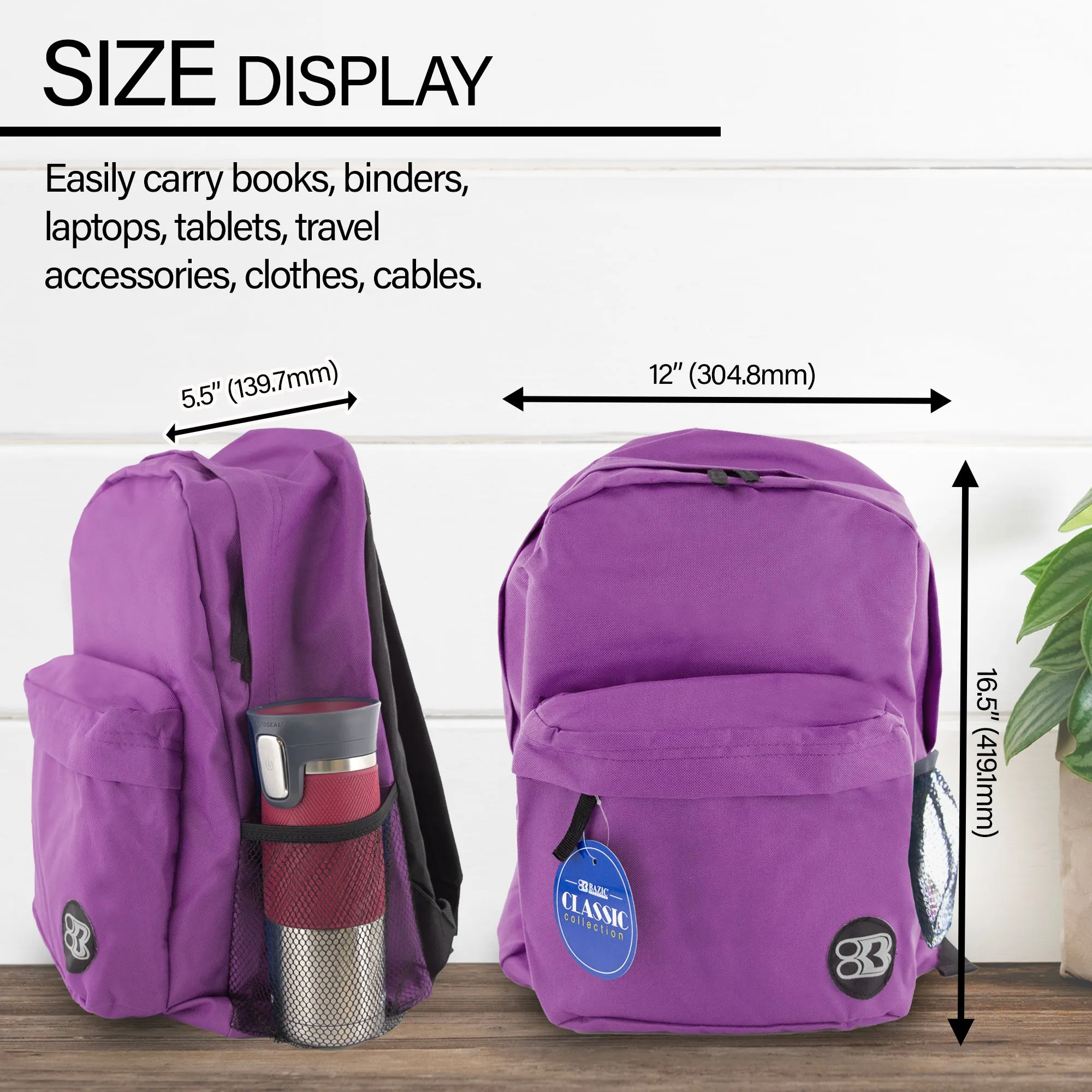 Classic 17" Purple Backpack