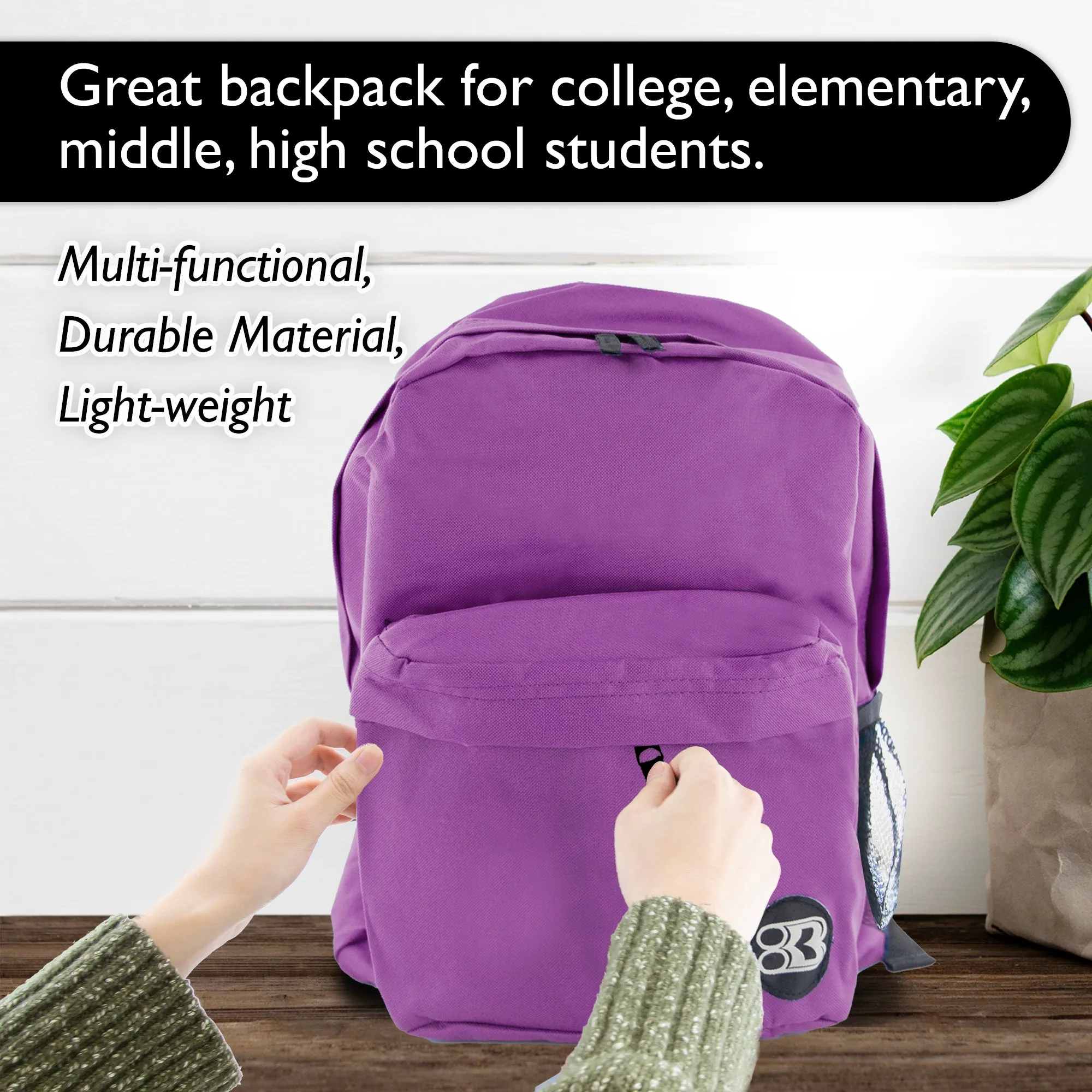 Classic 17" Purple Backpack