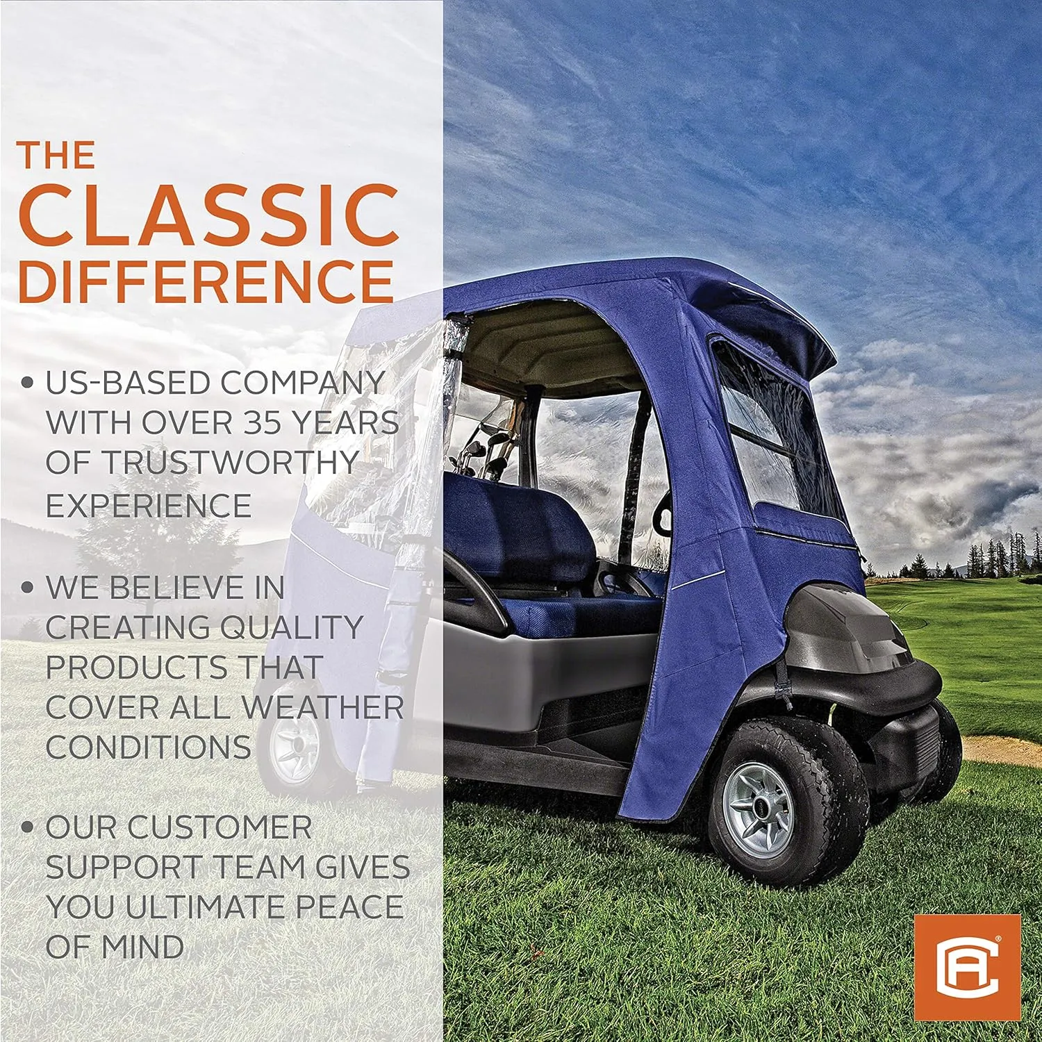 Classic Accessories Fairway Golf Cart Travel Enclosure