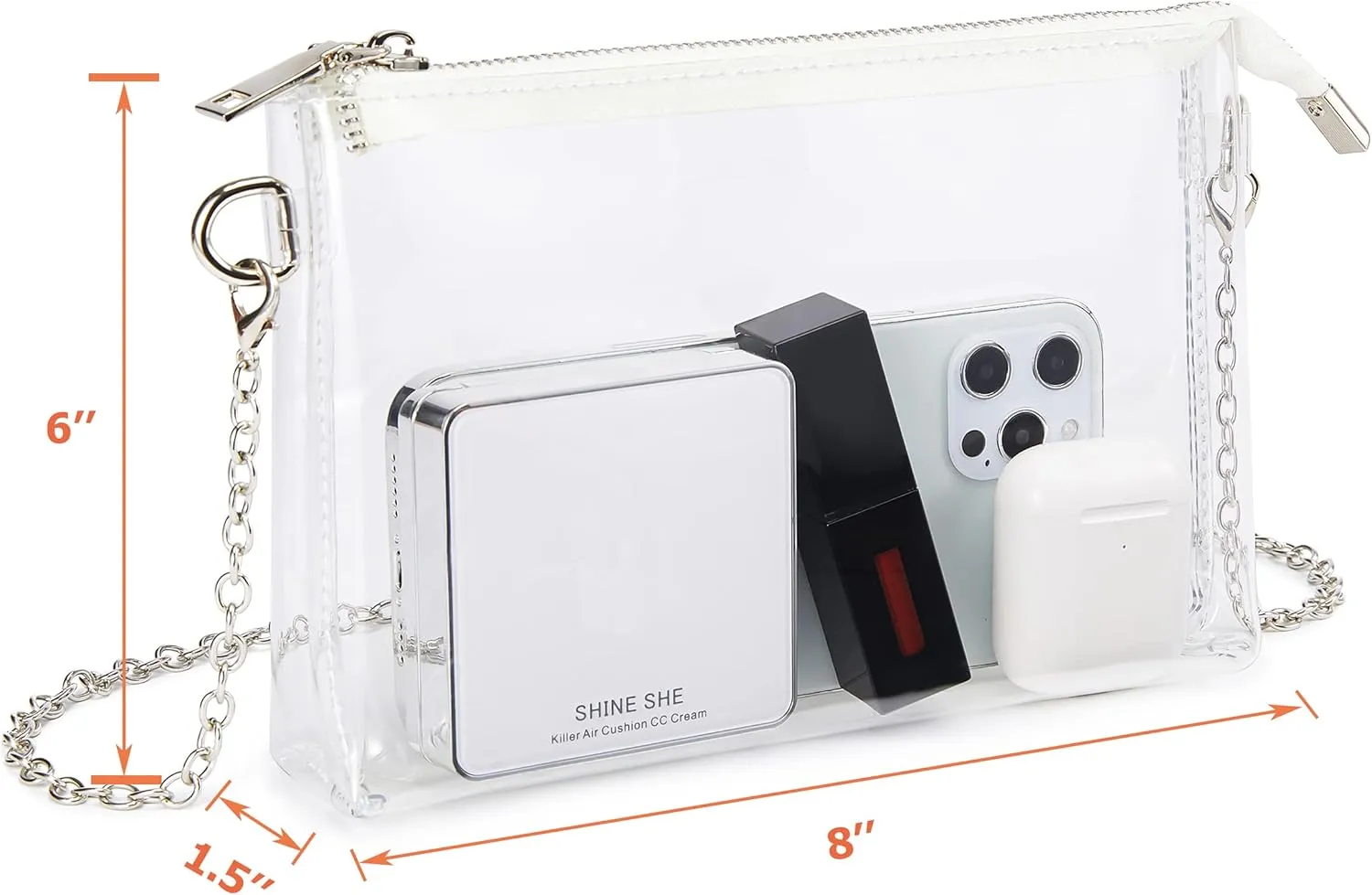 Clear Bag Stadium Approved: Suit for Quick Security Check - Small Transparent Purse for Women