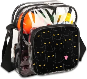 Clear Crossbody Bag Stadium Approved for Women and Men Transparent Messenger Shoulder Bag Clear Purse Bag