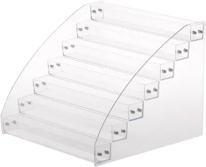 Clear Nail Polish Display Holder, Nail Varnish Organiser 7 Layers Nail Polish Acrylic Clear Makeup Display Stand Rack Organizer Holder (7 layers)