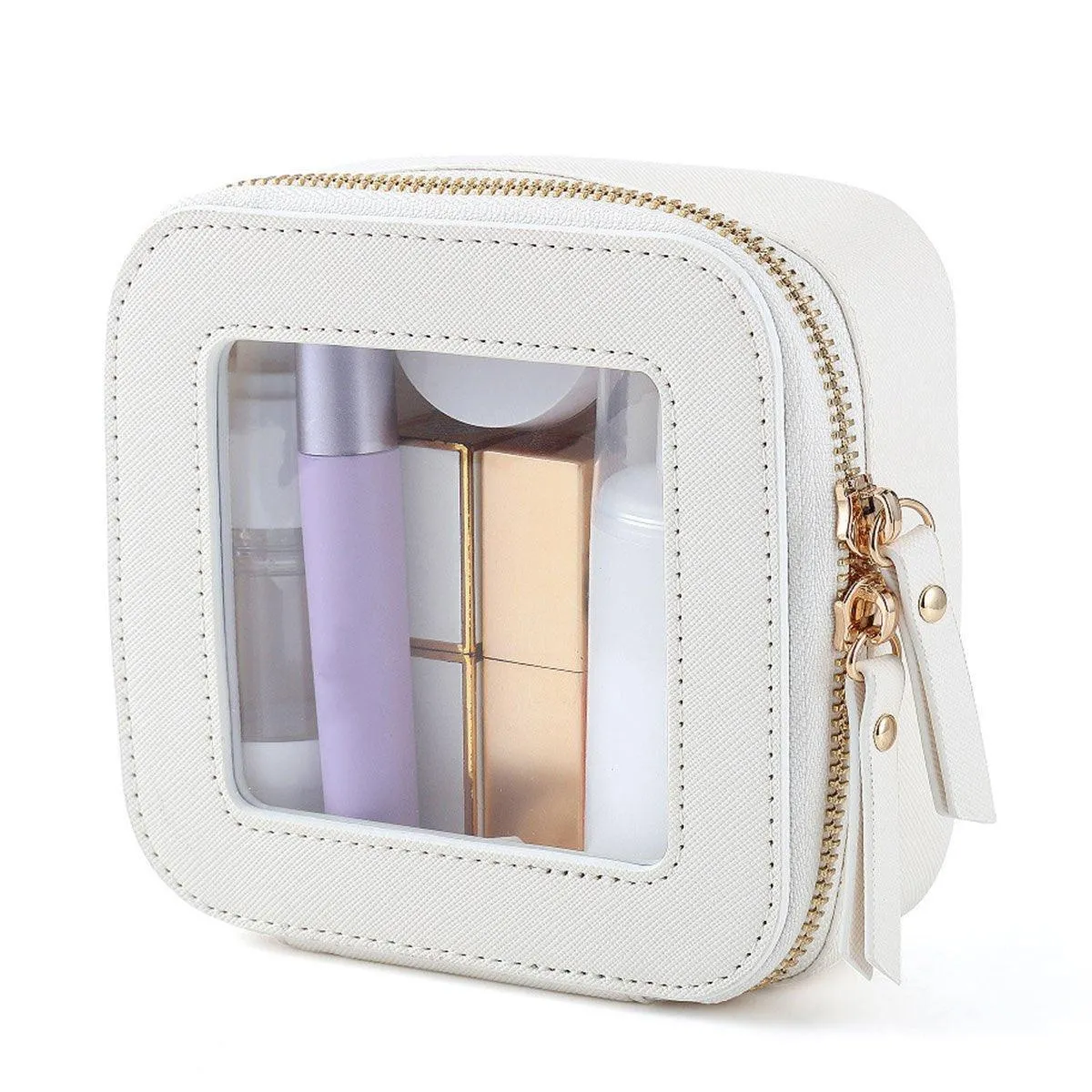 Clear Waterproof Travel Makeup Bag Portable Cosmetic Toiletry Organizer Box