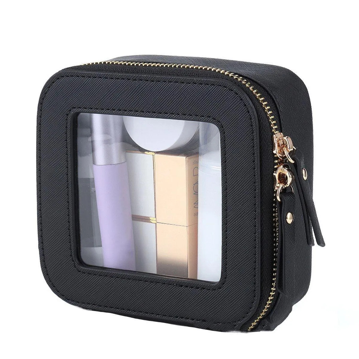 Clear Waterproof Travel Makeup Bag Portable Cosmetic Toiletry Organizer Box