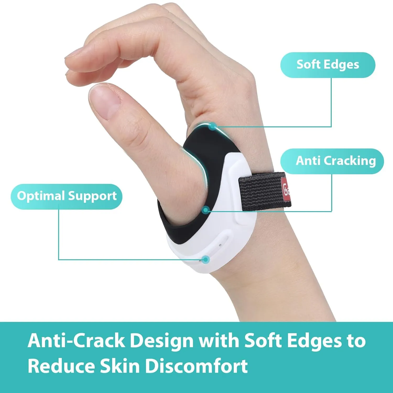 CMC Thumb Brace for Osteoarthritis, Anti-Crack Design for Joint Pain, Tendonitis, and Arthritis Relief - Lightweight Thumb Splint Stabilizer for Active (Small, Right Hand)
