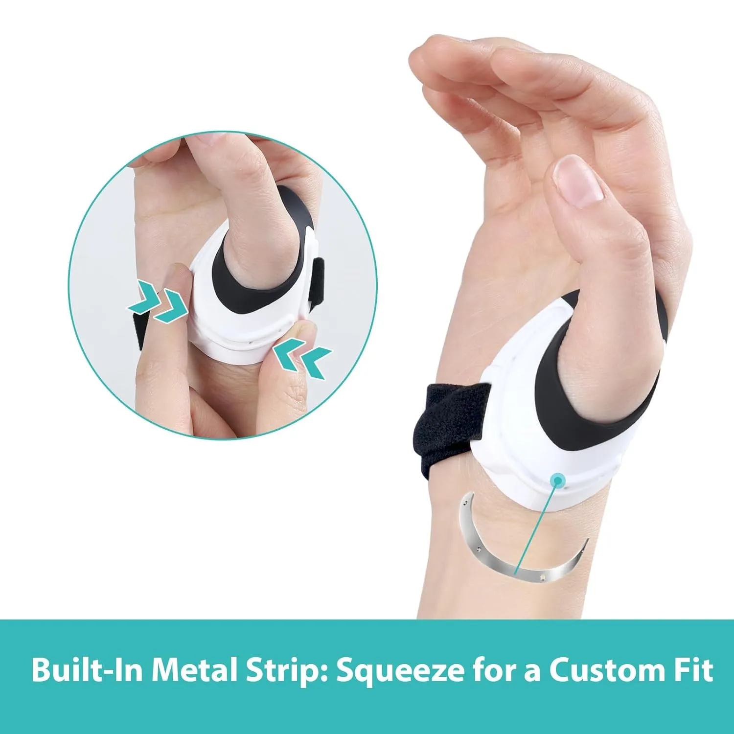 CMC Thumb Brace for Osteoarthritis, Anti-Crack Design for Joint Pain, Tendonitis, and Arthritis Relief - Lightweight Thumb Splint Stabilizer for Active (Small, Right Hand)