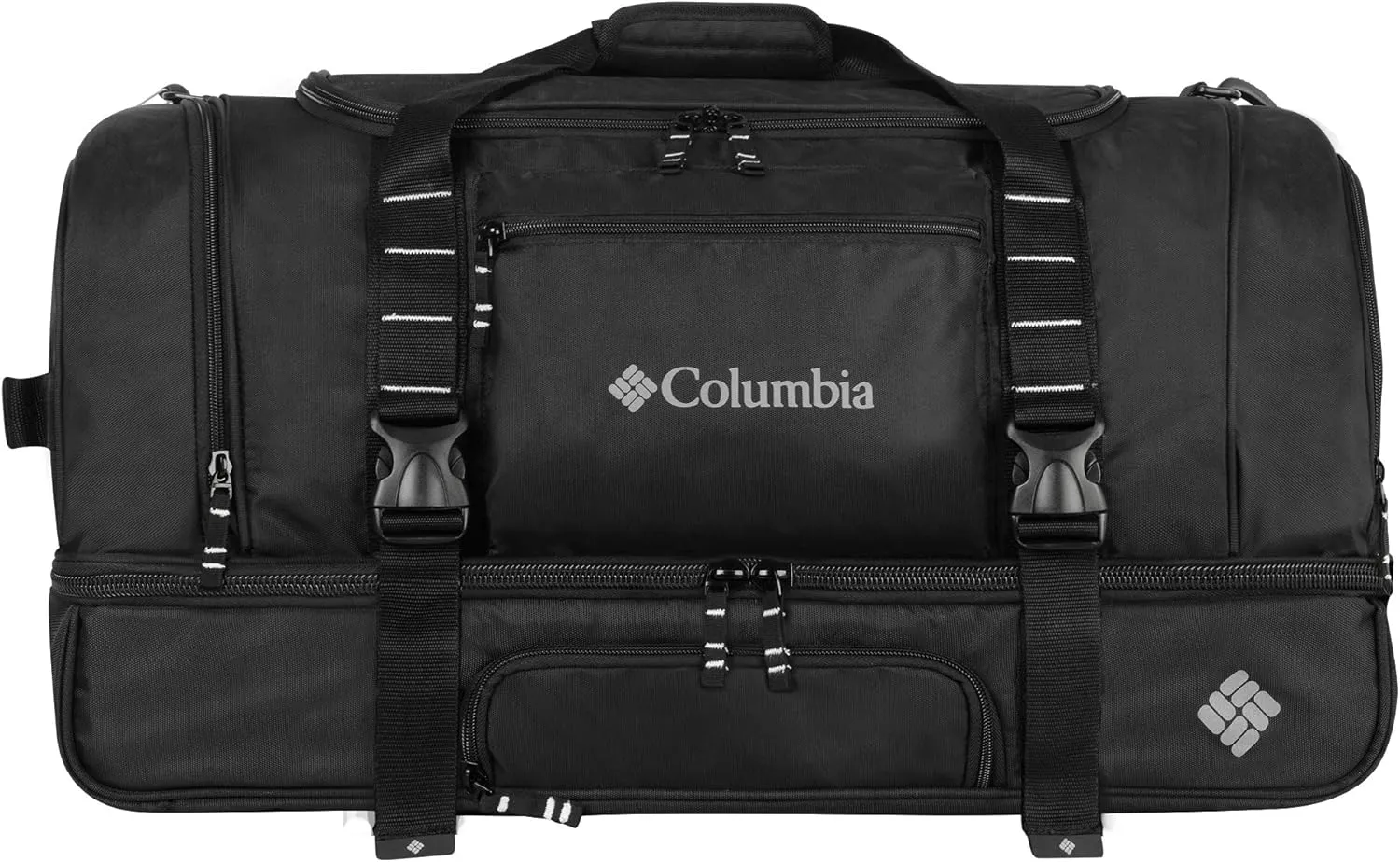 Columbia 22" Drop Bottom Wheeled Travel Duffle Bag, Black