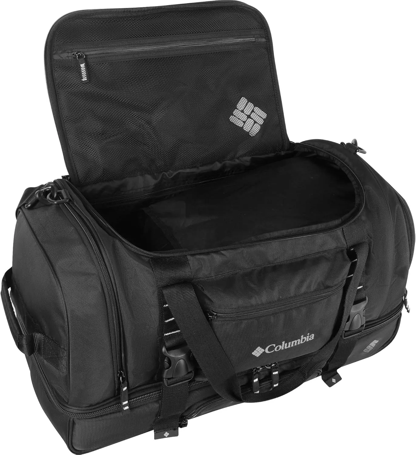 Columbia 22" Drop Bottom Wheeled Travel Duffle Bag, Black