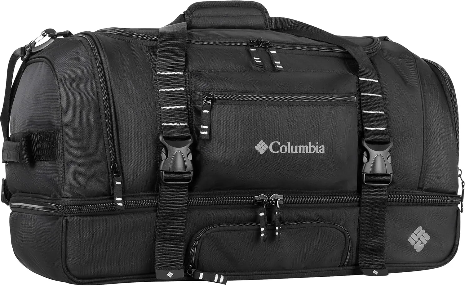 Columbia 22" Drop Bottom Wheeled Travel Duffle Bag, Black