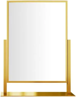 Compact Vanity Mirror Metal Square Makeup Mirror Desktop Makeup Mirror Folding Beauty Mirror Double-Sided Adjustable Desktop Makeup Mirror Salon Hairdressing Mirror
