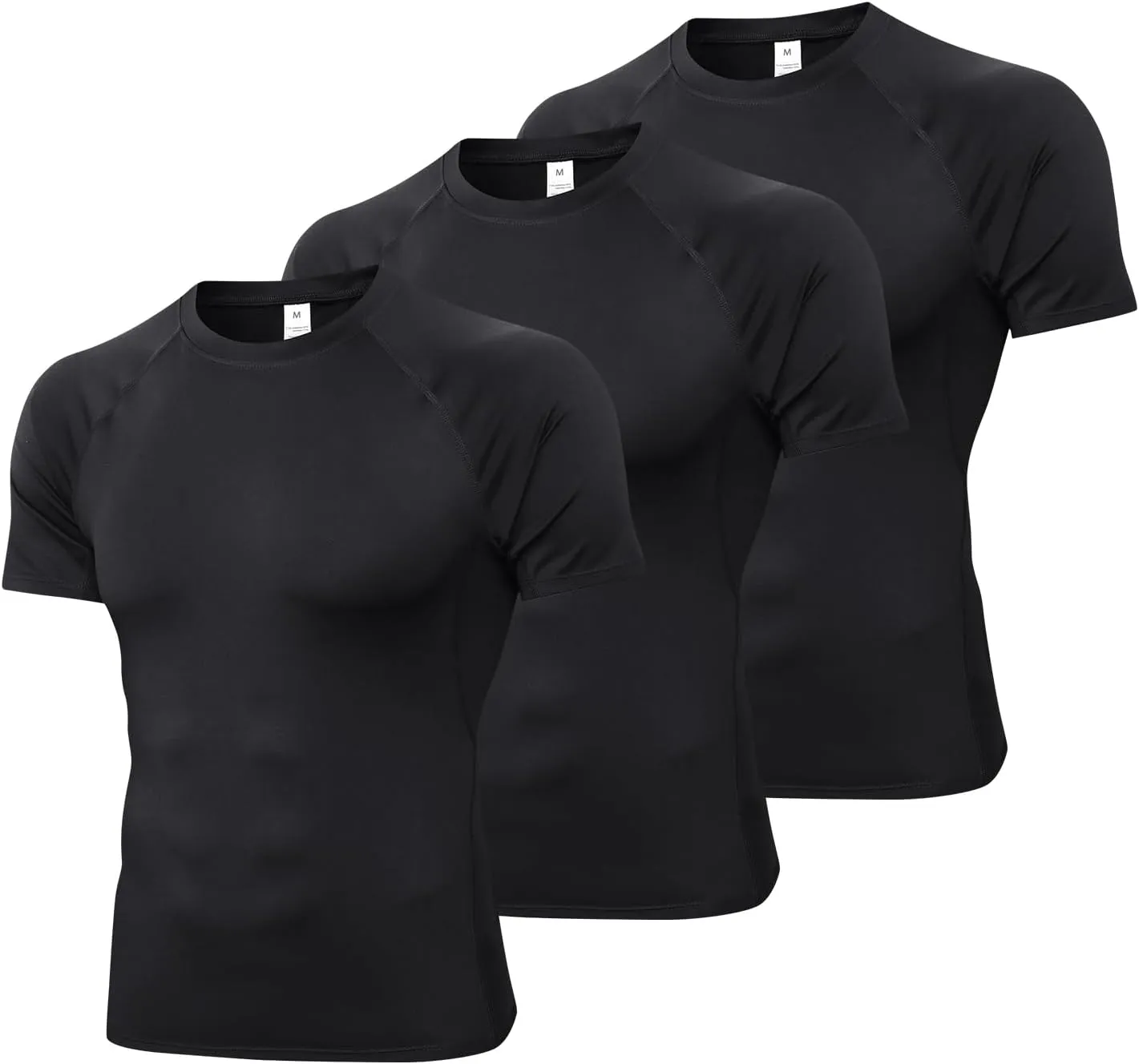 Compression Shirt Men Short Sleeve T-Shirt Cool Dry Top Baselayer Undershirts for Workout Gym Football Basketball