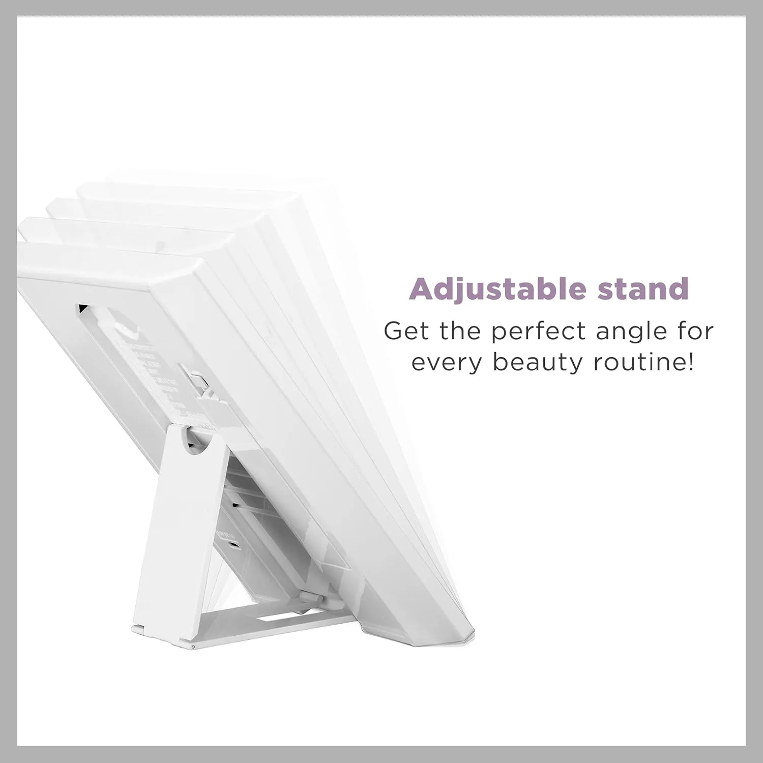 Conair Lighted Makeup Mirror, LED Vanity Mirror with Adjustable Base, Battery Operated in Glossy White