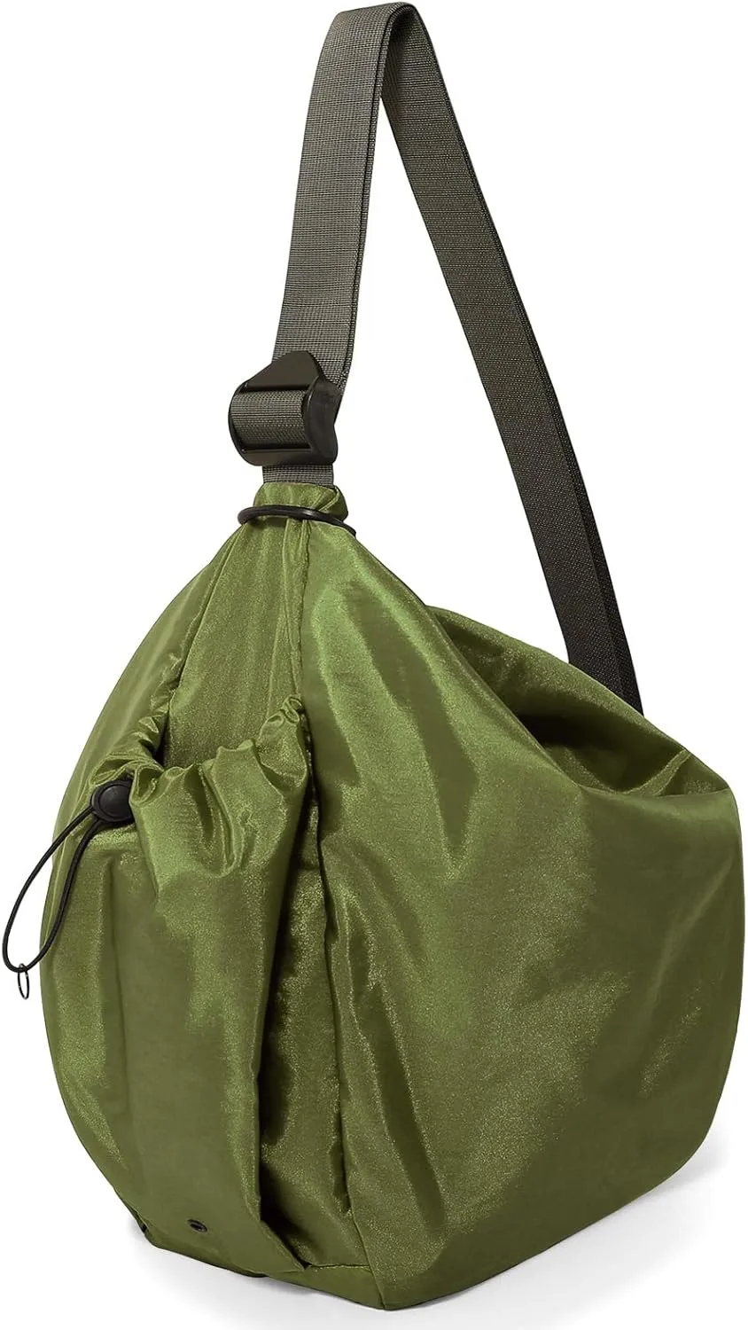 CONTAIL 18L Nylon Daily Shoulder Bag,Water-Resistant Crossbody Bag with Removable Insulated Beverage Holder