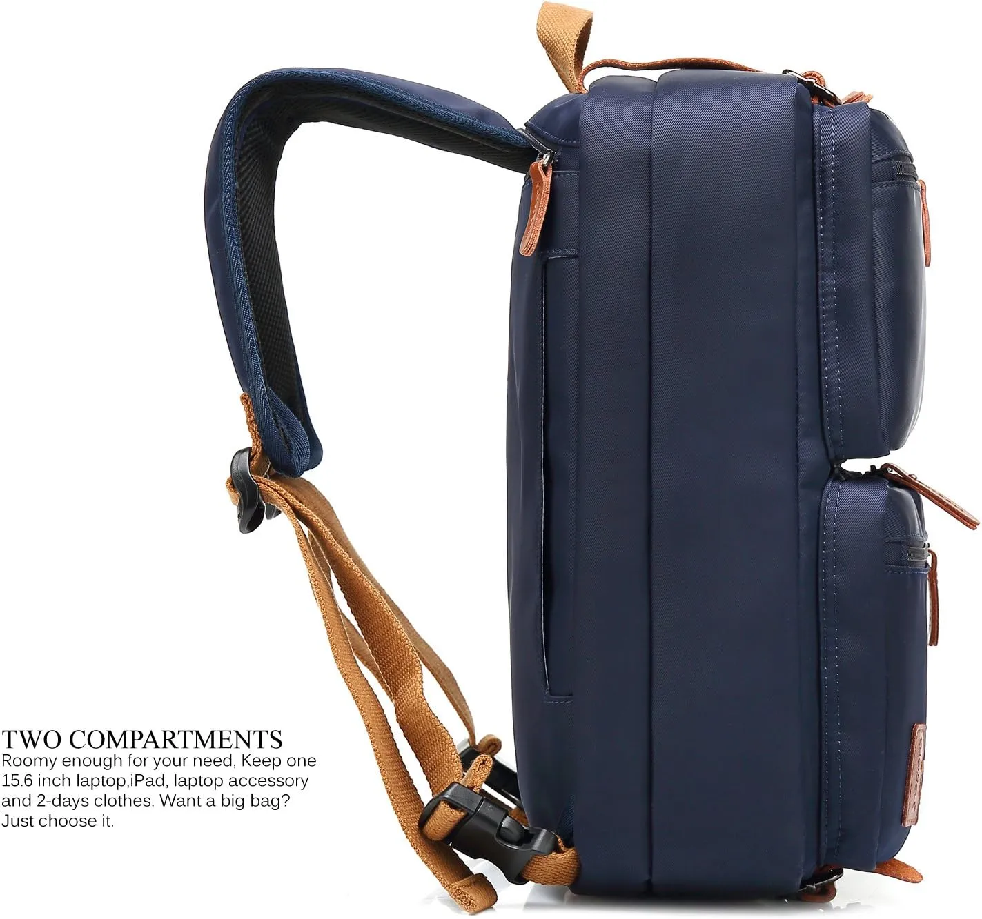 Convertible Backpack Messenger Bag Shoulder Bag Laptop Case Handbag Business Briefcase Multi-Functional Travel Rucksack Fits 17.3 Inch Laptop for Men/Women (Blue)