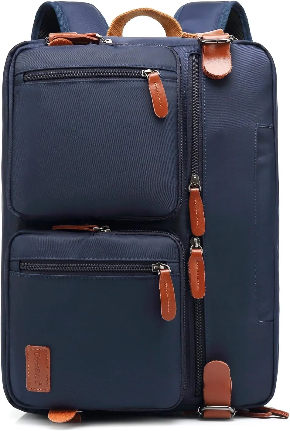 Convertible Backpack Messenger Bag Shoulder Bag Laptop Case Handbag Business Briefcase Multi-Functional Travel Rucksack Fits 17.3 Inch Laptop for Men/Women (Blue)