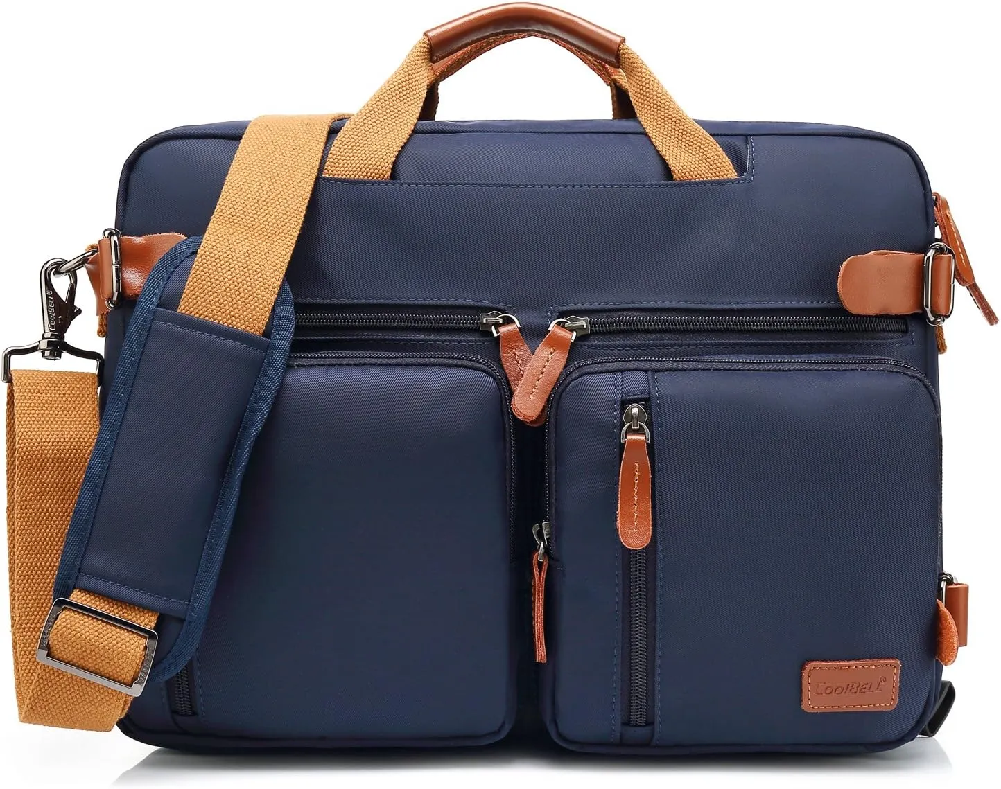 Convertible Backpack Messenger Bag Shoulder Bag Laptop Case Handbag Business Briefcase Multi-Functional Travel Rucksack Fits 17.3 Inch Laptop for Men/Women (Blue)