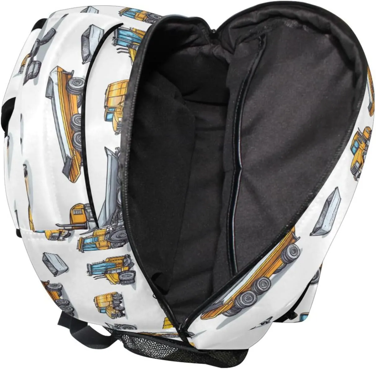 Cool Backpacks for Women Men Fashion Personal Backpack with Chest Strap for Travel Trip Construction Vehicles