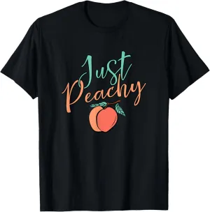 Cool Summer Fruit Retro Just Peachy & keep it Peachy Graphic T-Shirt