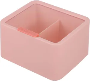Cotton Pad Box Transparent Dividers Dual Makeup Sponge Organizer Holder for Cotton Swabs Dust Makeup Tool Storage Case
