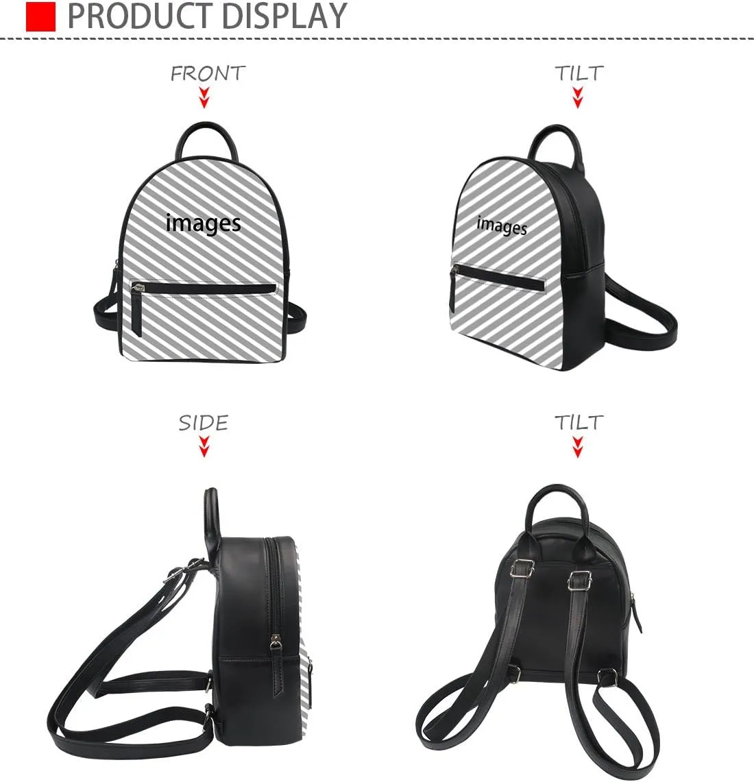 Cozeyat Customized Mini Backpack Purse Personized Pu Leather Small Travel Daypacks Bag Women Gifts
