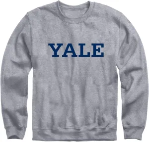 Crewneck Sweatshirt, Unisex, Essential Logo, Premium Grey Heavyweight Cotton Blend Fleece