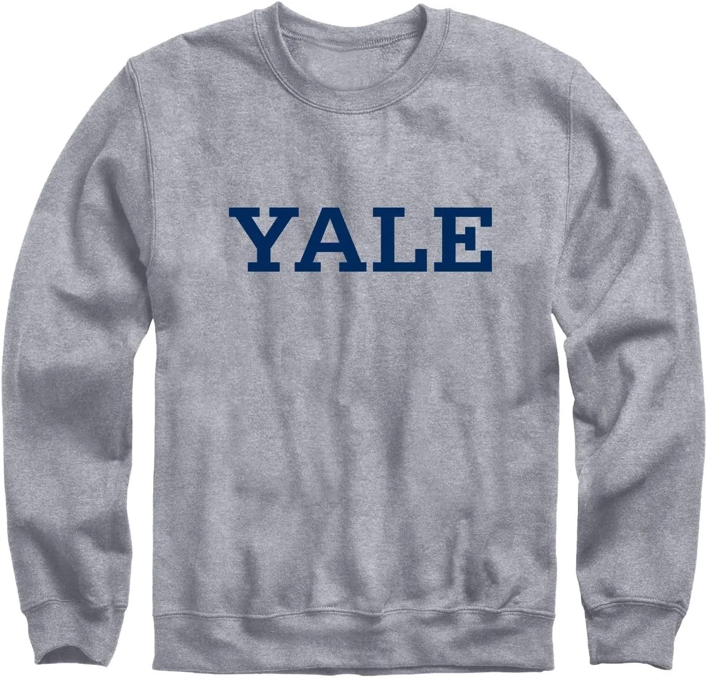Crewneck Sweatshirt, Unisex, Essential Logo, Premium Grey Heavyweight Cotton Blend Fleece