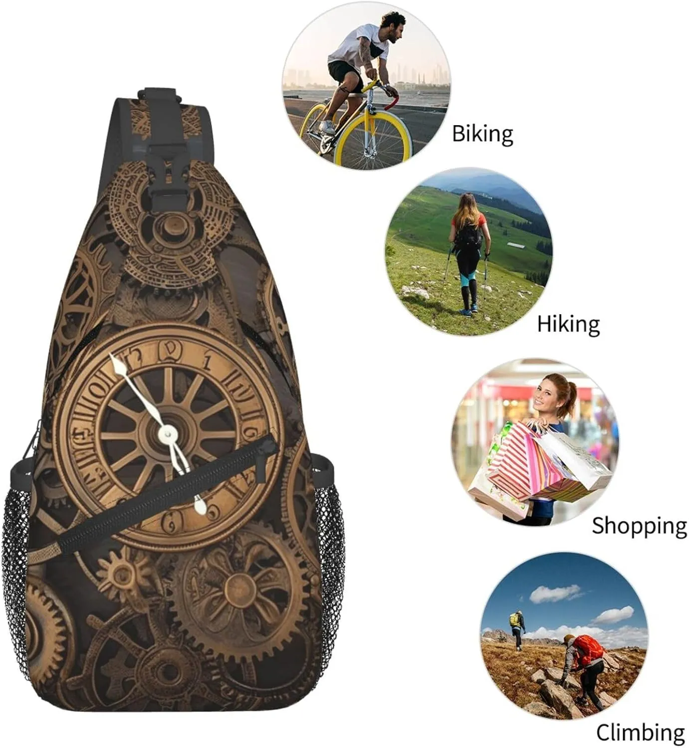 Cross Chest Bag Diagonally Sling Backpack Crossbody Shoulder Bag Surfboard Sling Bag Travel Hiking Daypack