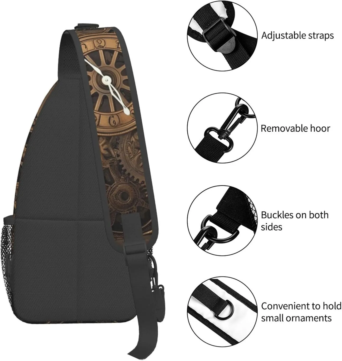 Cross Chest Bag Diagonally Sling Backpack Crossbody Shoulder Bag Surfboard Sling Bag Travel Hiking Daypack