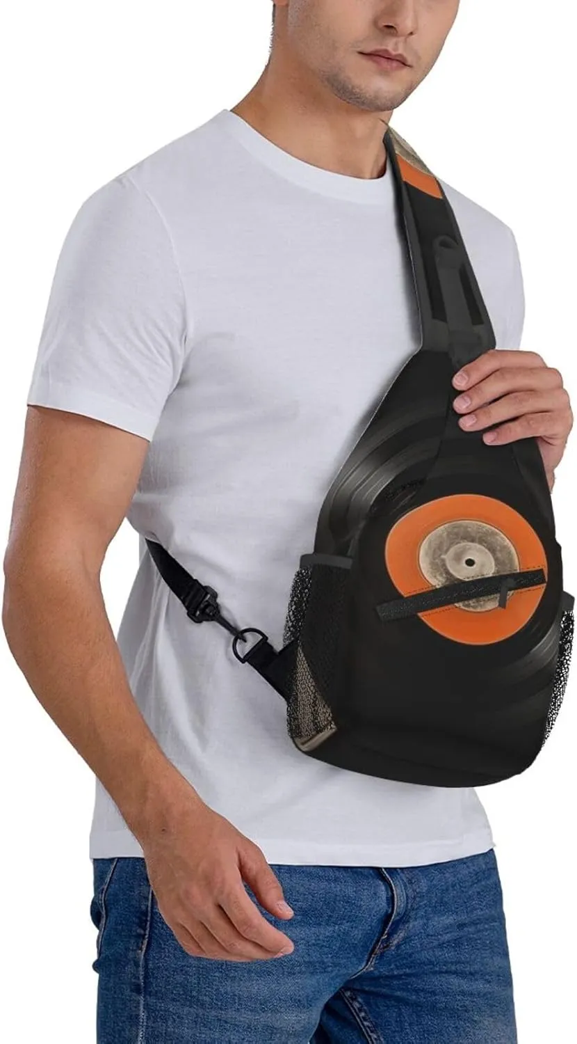 Cross Chest Bag Diagonally Sling Backpack Crossbody Shoulder Bag White Peacock Sling Bag Travel Hiking Daypack