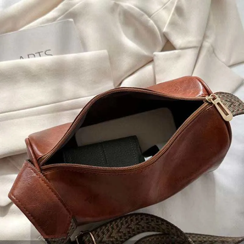 Crossbody bag Vintage Leather Boston Women Small