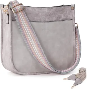 Crossbody Bag Women Vegan Leather Hobo Handbag Trendy Crossbody Shoulder Bag Purses For Women with 2 Adjustable Strap