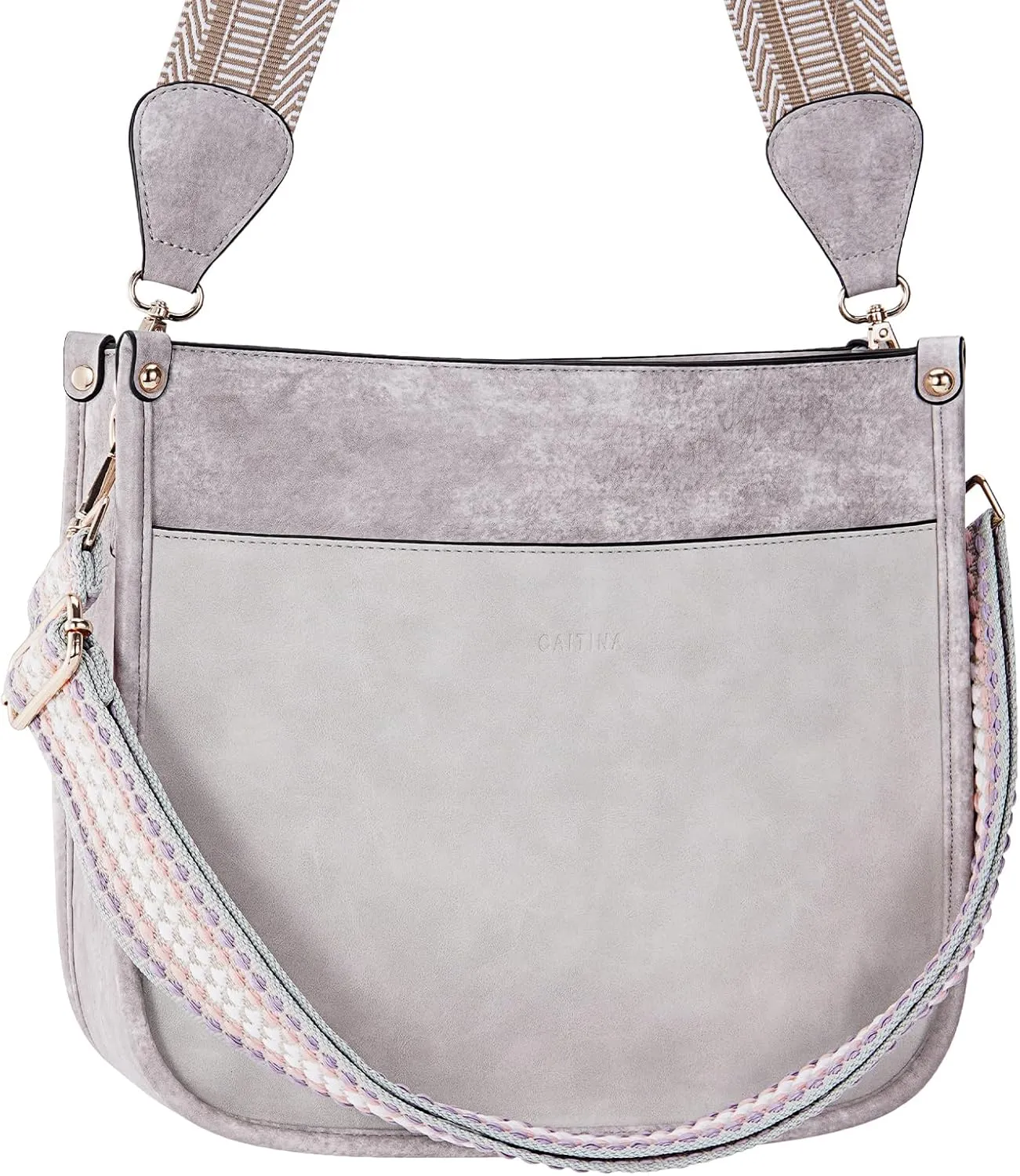 Crossbody Bag Women Vegan Leather Hobo Handbag Trendy Crossbody Shoulder Bag Purses For Women with 2 Adjustable Strap