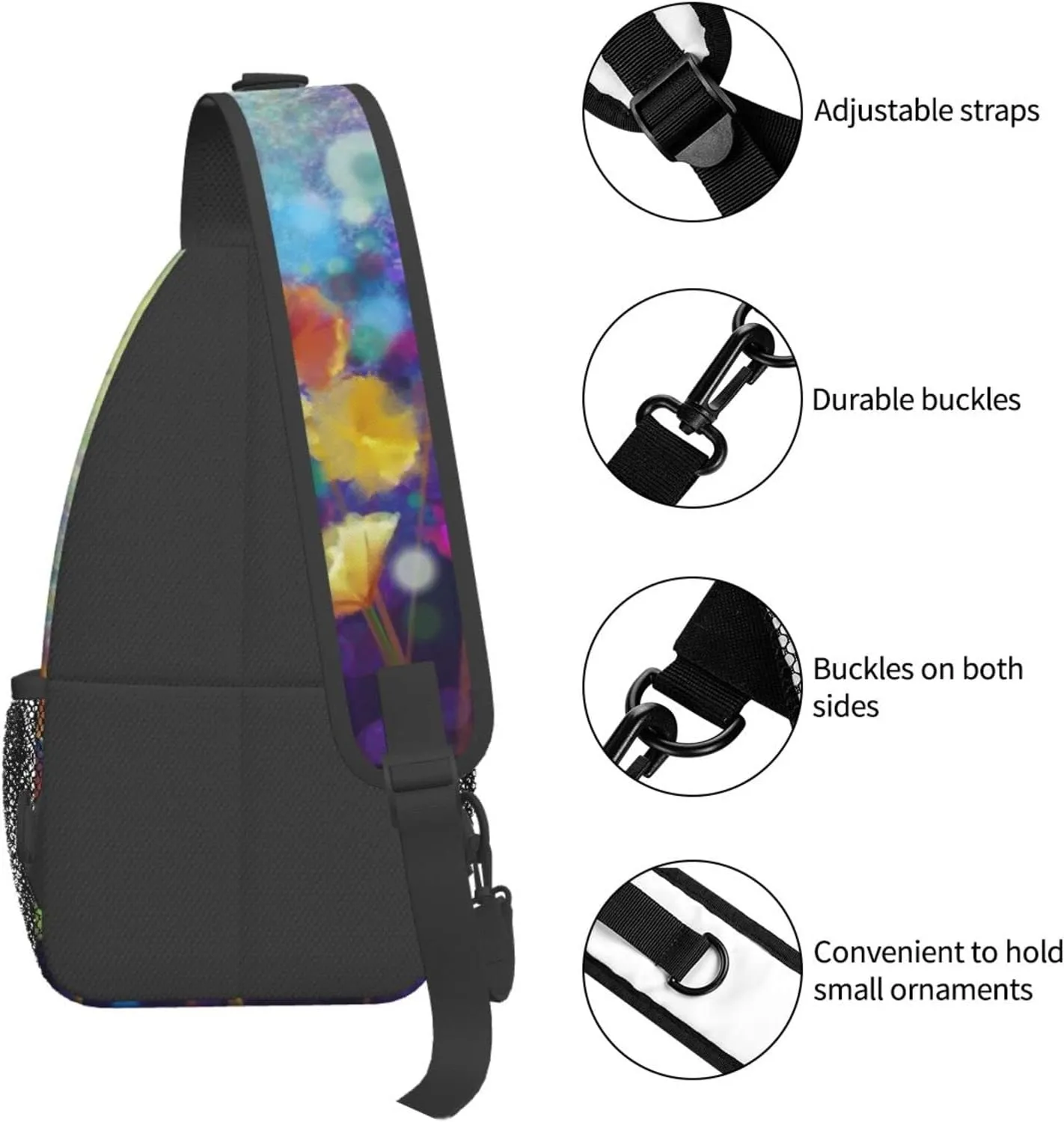 Crossbody Sling Backpack Sling Bag Chest Bag Shoulder Bag Travel Hiking Daypack For Men Women-Summer Vacation Scene