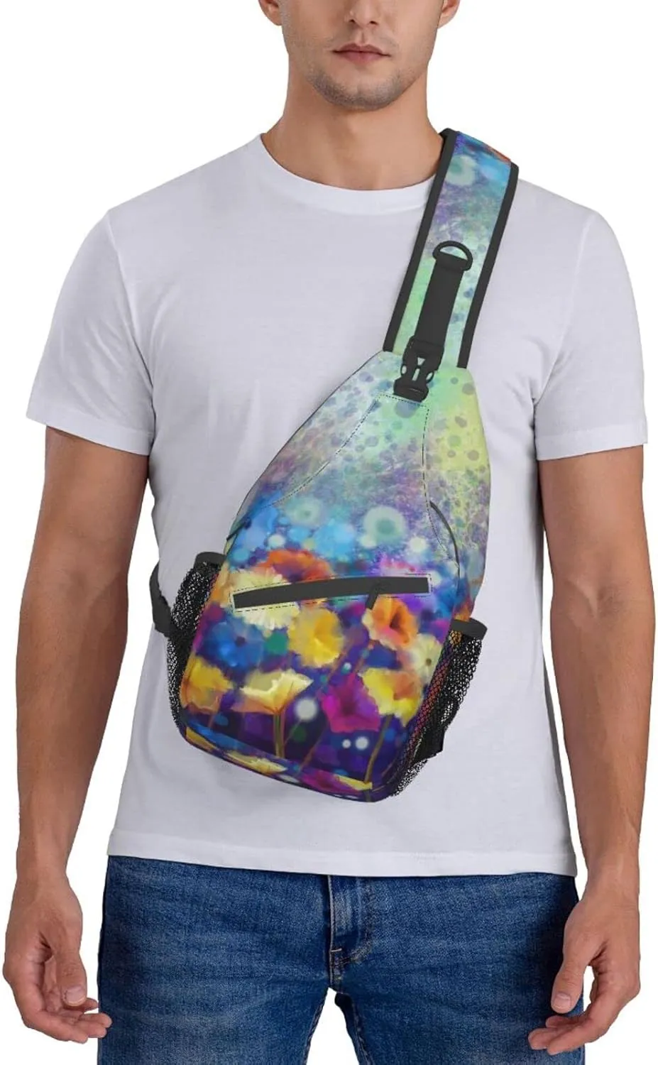 Crossbody Sling Backpack Sling Bag Chest Bag Shoulder Bag Travel Hiking Daypack For Men Women-Summer Vacation Scene