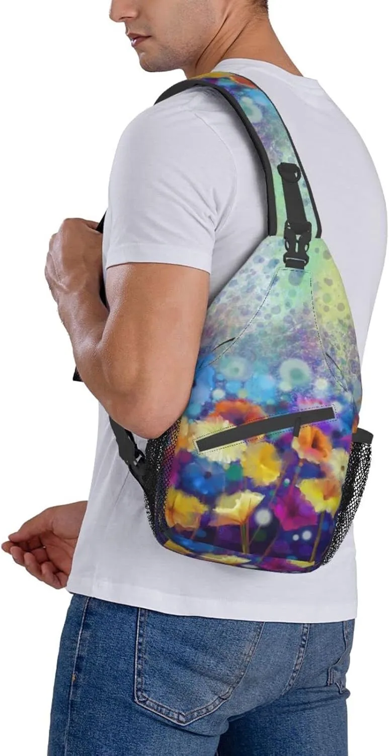 Crossbody Sling Backpack Sling Bag Chest Bag Shoulder Bag Travel Hiking Daypack For Men Women-Summer Vacation Scene
