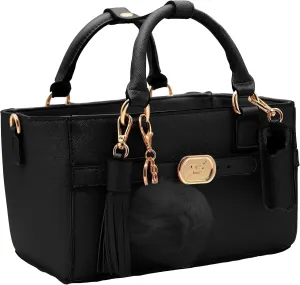 CRS Cross Rink Side Tote & Style Set - Accessory Skate Bag for Figure Skating, Roller, Ballet, Dance, Cheer, Tennis. (Black, Rink Side Tote & Style Set)
