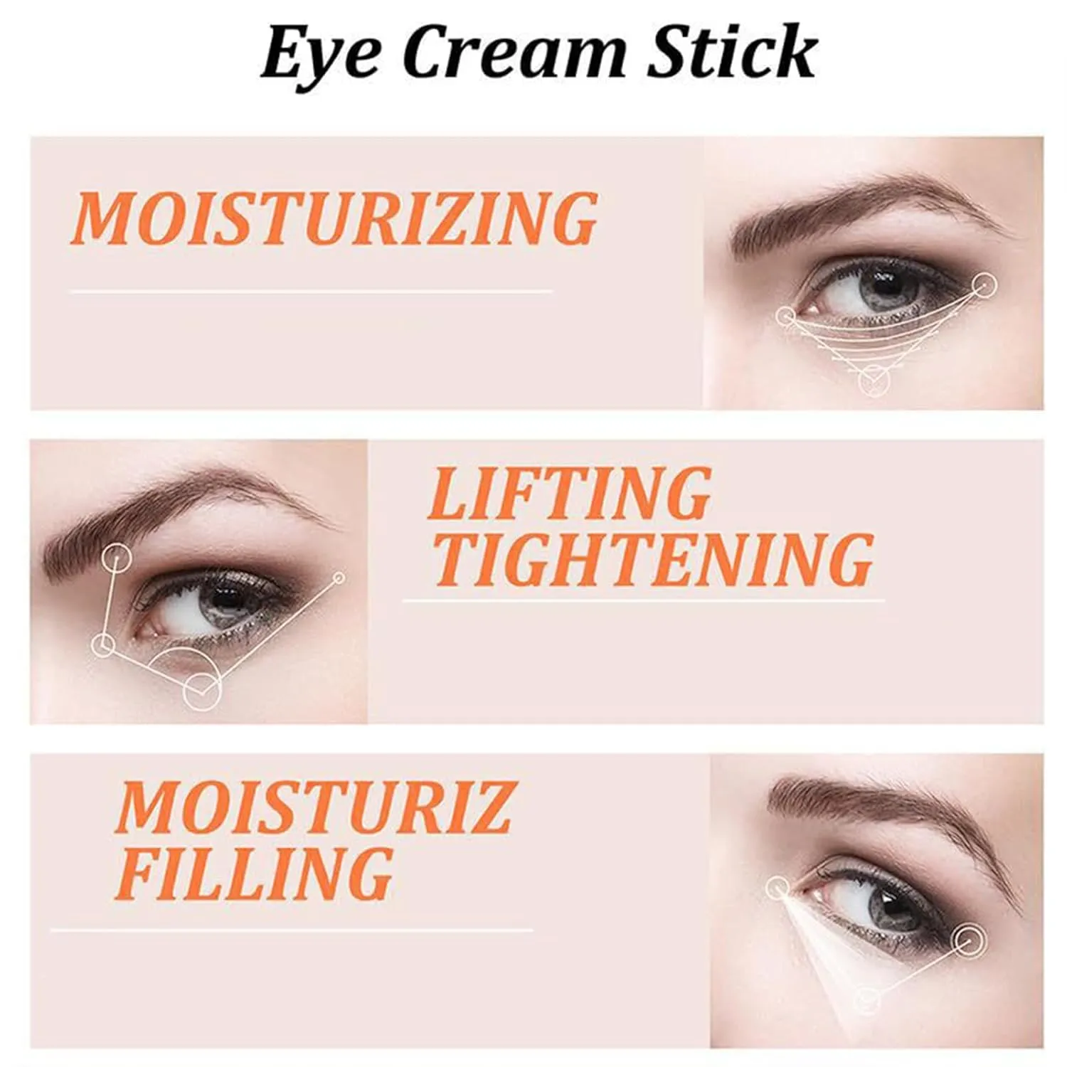 Cumabalm for Eye Bags, Cumabalm for Eyes, Eye Cream, Eyes Bag Reducer Balm,Deep Moisturizing Hydrating and Firming, for People Who Stay up Late (3pcs, M)