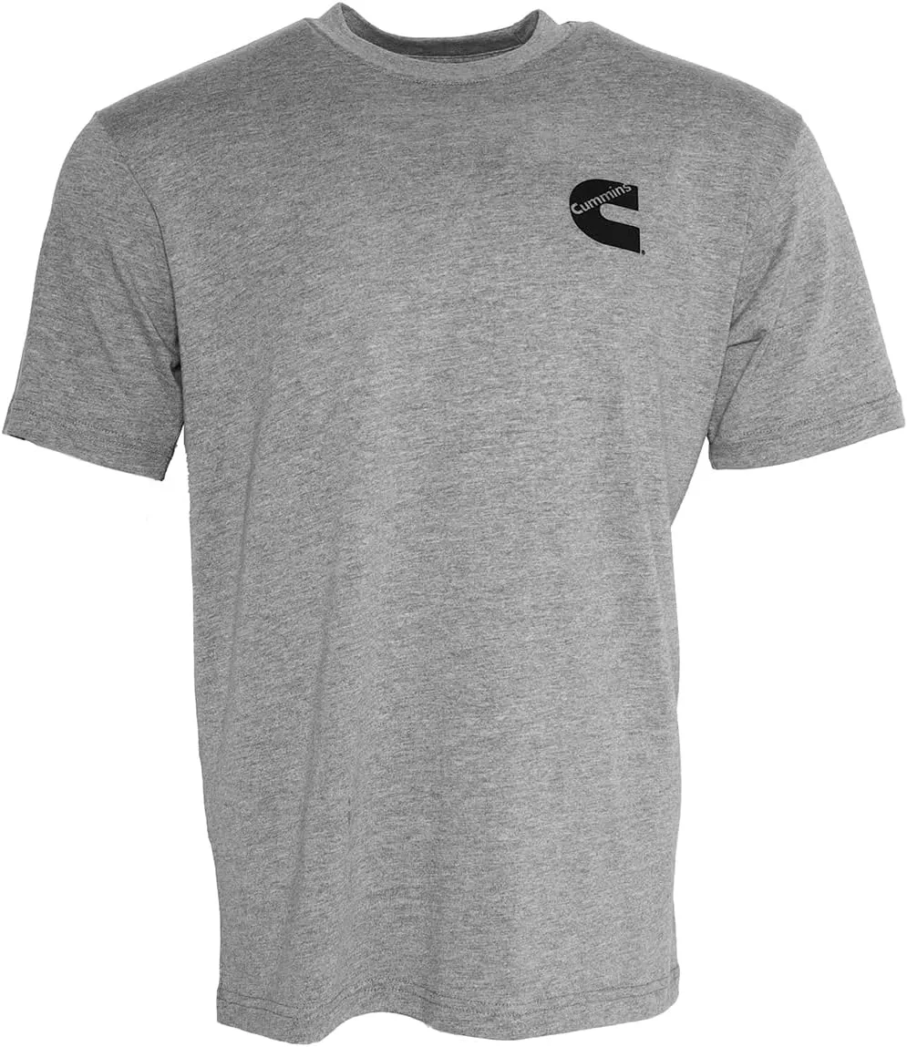 Cummins Gray Cotton Blend Short Sleeve Tagless T-Shirt