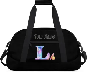 Custom Butterfly Letters Dance Duffle Bag Personalized Foldable Sports Cheer Travel Duffle Bag