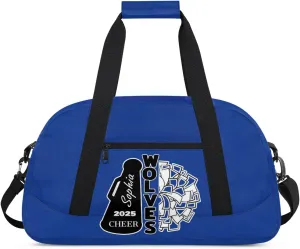 Custom Cheer Dancing Bags, Personalized Sports Duffle Bag Gym Cheerleading Bag Travel Duffel Perform Training Bag with Name, Overnight Weekender Bags, Cobalt Blue Customized Gifts