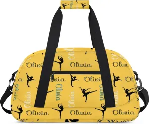 Custom Dance Bag for Girls, Overnight Duffel Bags Cheerleader for Kids Personalized Sport Gym Bag, Gymnastics Duffel Bag with Names - Dance