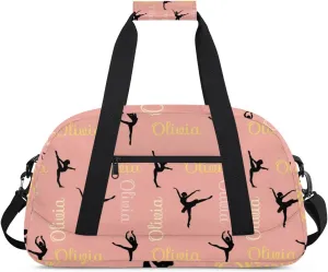 Custom Dance Bag for Girls, Overnight Duffel Bags Cheerleader for Kids Personalized Sport Gym Bag, Gymnastics Duffel Bag with Names - Dance