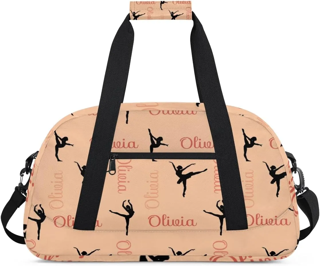 Custom Dance Bag for Girls, Overnight Duffel Bags Cheerleader for Kids Personalized Sport Gym Bag, Gymnastics Duffel Bag with Names - Dance